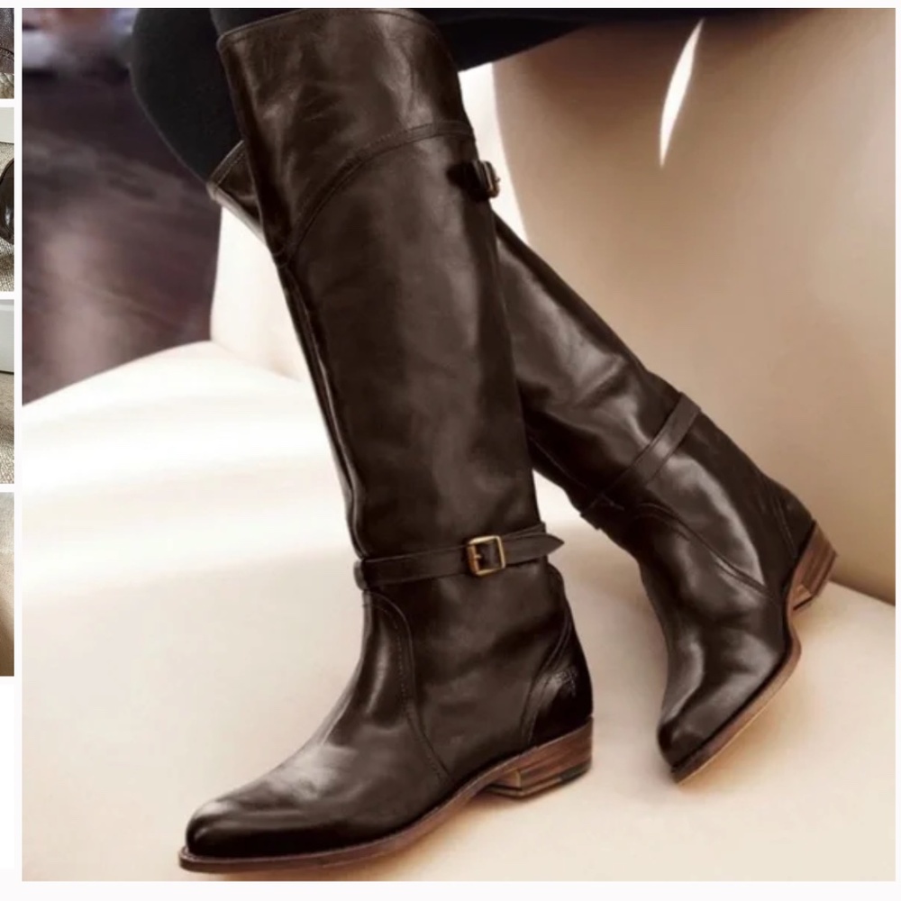 Frye Women's Heeled Boots in Dark Green - Picture 10 of 14